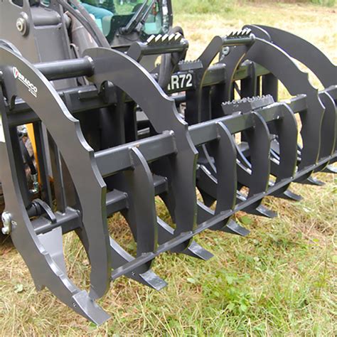 cat 86in skid steer rootgrapple|root rake skid steer attachment.